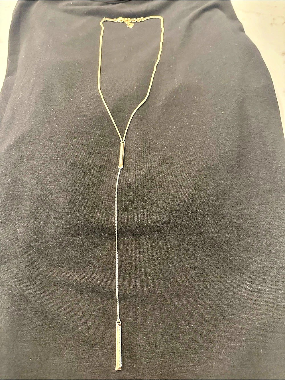 Kendra Scott Rose Gold-Tone Bar Pendant Necklace Like New